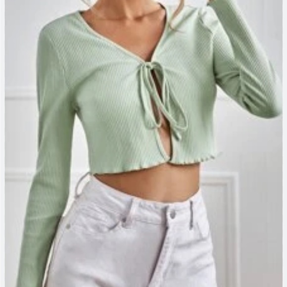 SO Tops - Long Sleeve Double Tie Cardigan
